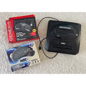 SEGA GENESIS Console MK-1631 Cables Classic Arcade Controller Tested Working